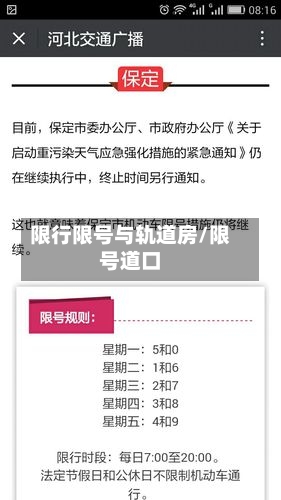 限行限号与轨道房/限号道口
