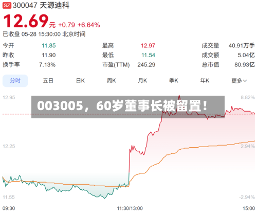 003005,60岁董事长被留置!