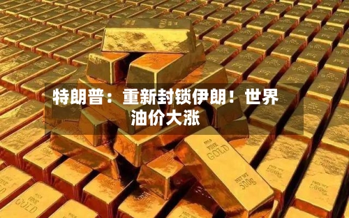 特朗普:重新封锁伊朗!世界
油价大涨